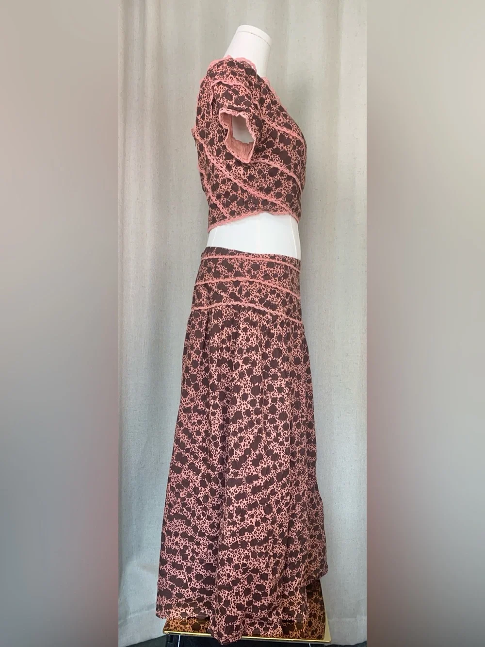 Anthropologie NWT Two-Piece Matching Set Top 4 Skirt 6